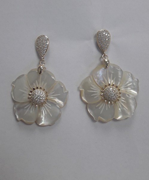 Goldmaid pendientes aretes 925 Sterling plata cuadrados circonita ice-Castor